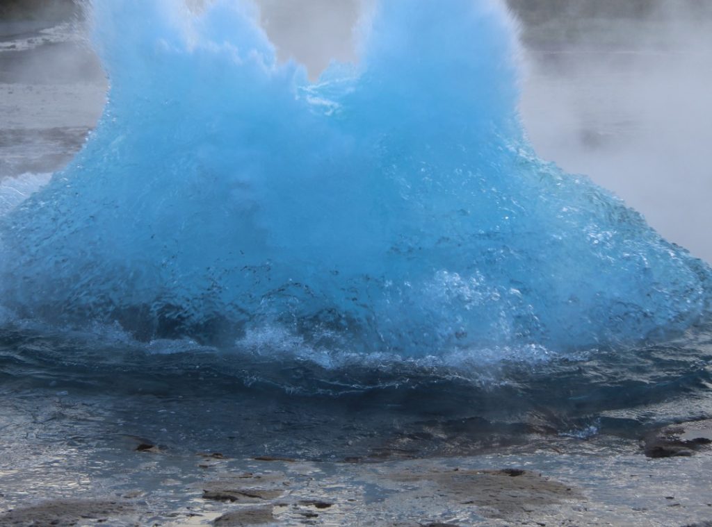 A giant bubble created from the geothermal springs in Iceland.