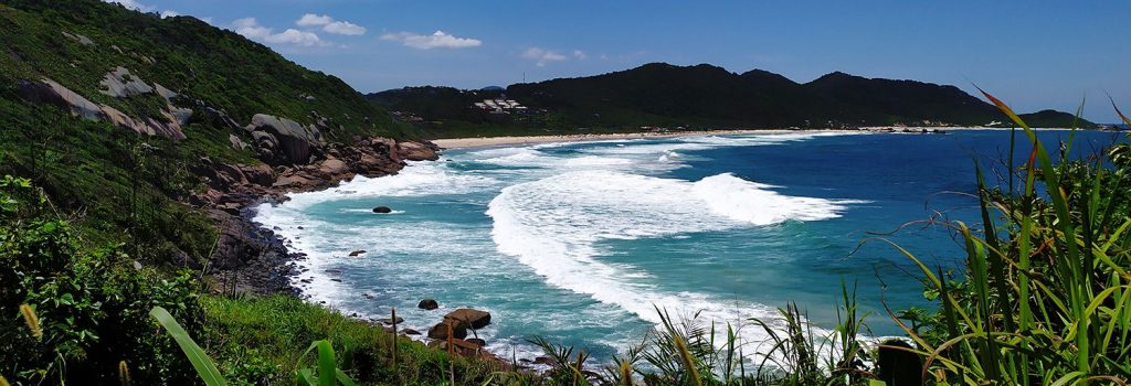 Beach landscape off the coast of Brazil.